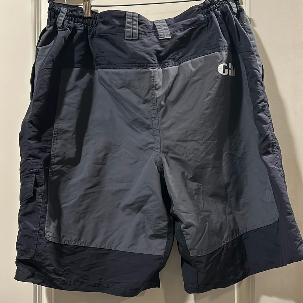 Gill cargo ZipUp nylon shorts pockets elastic waistband on sides size XXL(41-43)